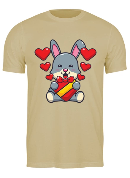 Заказать мужскую футболку в Москве. Футболка классическая Love rabbit от skynatural - готовые дизайны и нанесение принтов.