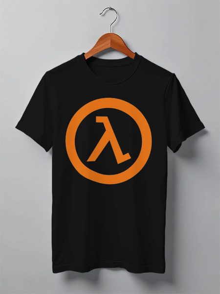 Заказать мужскую футболку в Москве. Футболка классическая Half Life от Vitun - готовые дизайны и нанесение принтов.