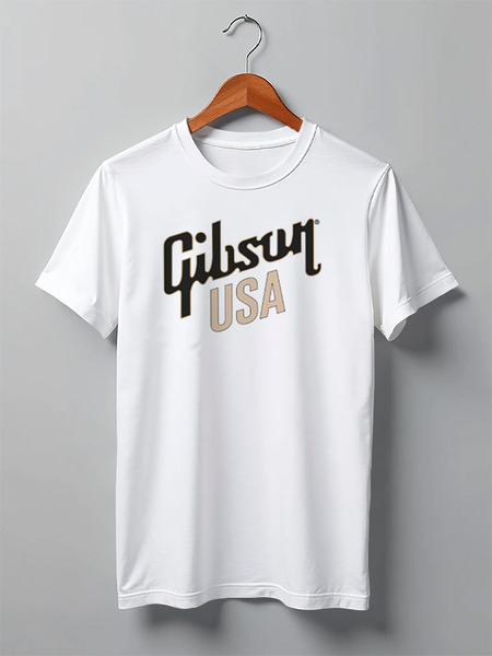 Заказать мужскую футболку в Москве. Футболка классическая Gibson USA от Djimas Leonki - готовые дизайны и нанесение принтов.