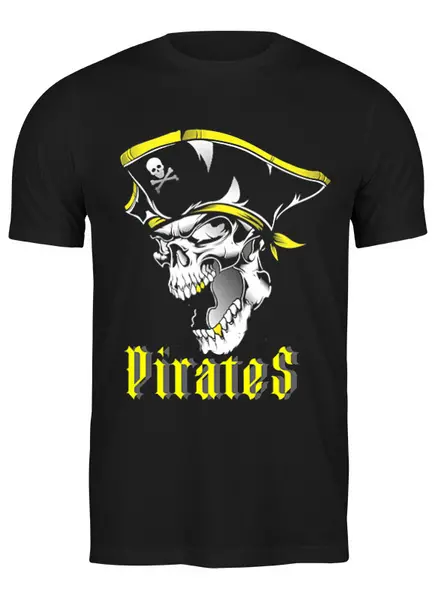 Заказать мужскую футболку в Москве. Футболка классическая Пират  от Print design  - готовые дизайны и нанесение принтов.