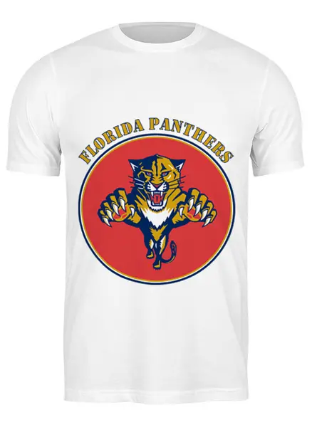 Заказать мужскую футболку в Москве. Футболка классическая Флорида Пантерс  от kspsshop - готовые дизайны и нанесение принтов.