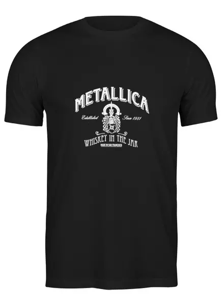 Заказать мужскую футболку в Москве. Футболка классическая Metallica от Leichenwagen - готовые дизайны и нанесение принтов.