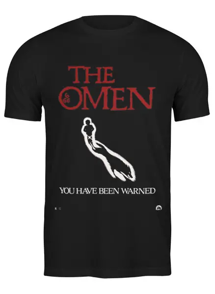 Заказать мужскую футболку в Москве. Футболка классическая The Omen 666 от KinoArt - готовые дизайны и нанесение принтов.