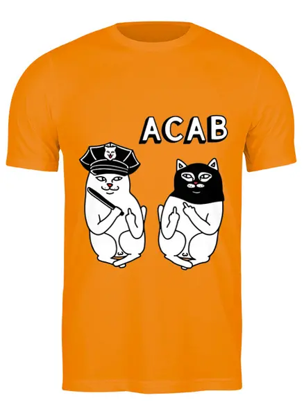 Заказать мужскую футболку в Москве. Футболка классическая All Cats Are Beautiful от Павел Павел - готовые дизайны и нанесение принтов.