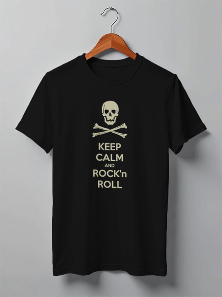 Заказать мужскую футболку в Москве. Футболка классическая Rock music от YellowCloverShop - готовые дизайны и нанесение принтов.
