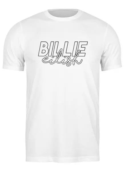 Заказать мужскую футболку в Москве. Футболка классическая Billie Eilish от DESIGNER   - готовые дизайны и нанесение принтов.