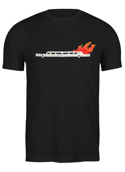 Заказать мужскую футболку в Москве. Футболка классическая Лимузин в огне от Artyom Smirnov - готовые дизайны и нанесение принтов.