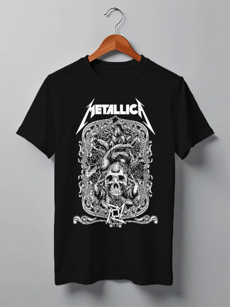 Заказать мужскую футболку в Москве. Футболка классическая Metallica от Leichenwagen - готовые дизайны и нанесение принтов.
