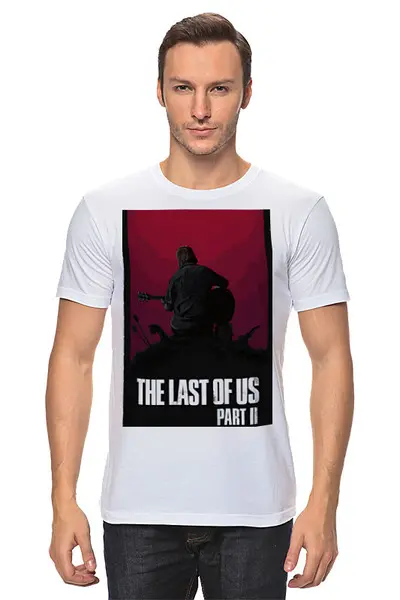 Заказать мужскую футболку в Москве. Футболка классическая The last of us 2 от GeekFox  - готовые дизайны и нанесение принтов.