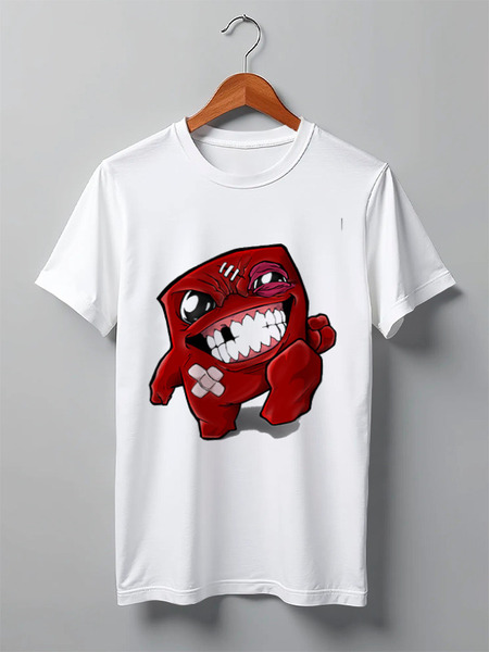 Заказать мужскую футболку в Москве. Футболка классическая Super Meat Boy от YellowCloverShop - готовые дизайны и нанесение принтов.
