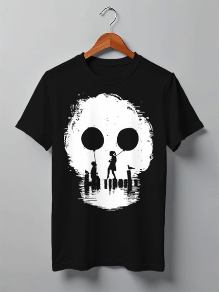 Заказать мужскую футболку в Москве. Футболка классическая Skull Art от Leichenwagen - готовые дизайны и нанесение принтов.