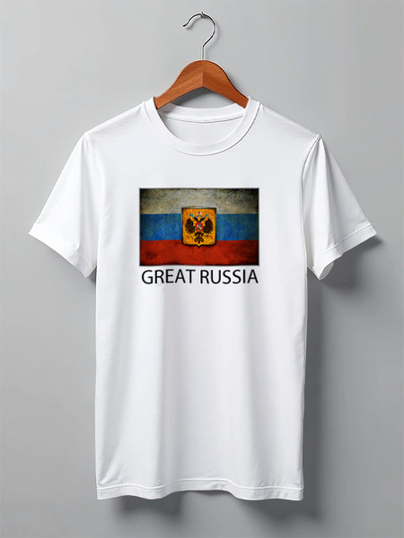 Заказать мужскую футболку в Москве. Футболка классическая Great Russia 7 от Great Russia - готовые дизайны и нанесение принтов.