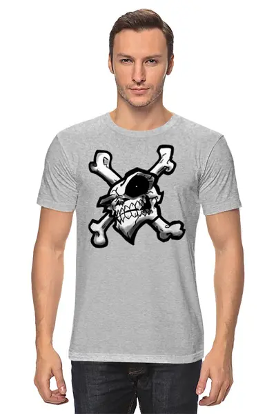 Заказать мужскую футболку в Москве. Футболка классическая Skull Art от Leichenwagen - готовые дизайны и нанесение принтов.