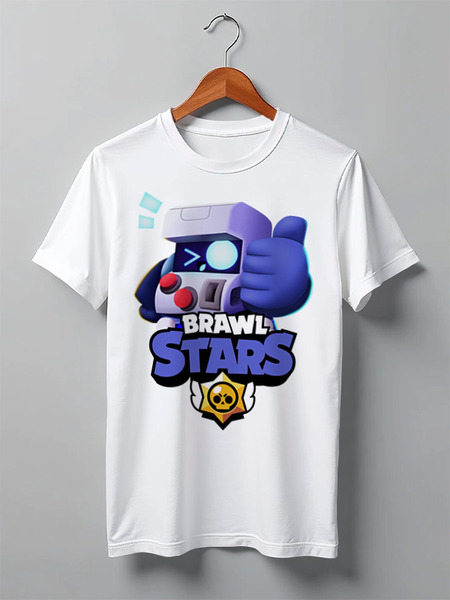 Заказать мужскую футболку в Москве. Футболка классическая Brawl Stars 8-BIT от weeert - готовые дизайны и нанесение принтов.
