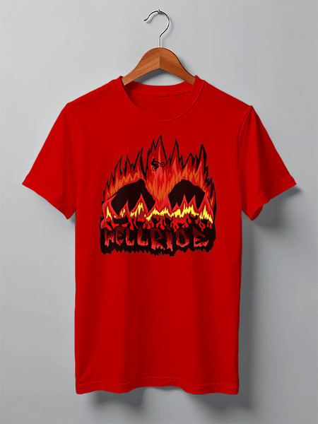 Заказать мужскую футболку в Москве. Футболка классическая Hell Ride от oneredfoxstore@gmail.com - готовые дизайны и нанесение принтов.