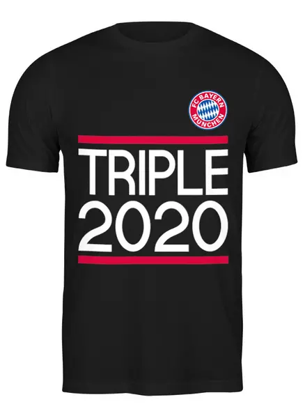 Заказать мужскую футболку в Москве. Футболка классическая FC Bayern Munchen | Champions of Europe 2020 от 0x000000123 - готовые дизайны и нанесение принтов.