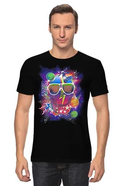 Заказать мужскую футболку в Москве. Футболка классическая Skull Art от Leichenwagen - готовые дизайны и нанесение принтов.
