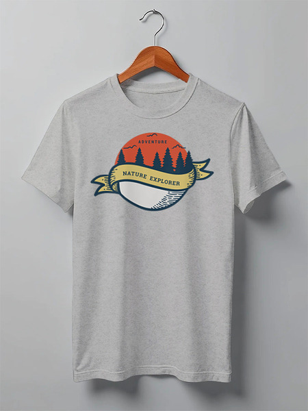 Заказать мужскую футболку в Москве. Футболка классическая Mountains от oneredfoxstore@gmail.com - готовые дизайны и нанесение принтов.