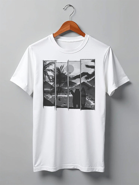 Заказать мужскую футболку в Москве. Футболка классическая Hawaii от oneredfoxstore@gmail.com - готовые дизайны и нанесение принтов.
