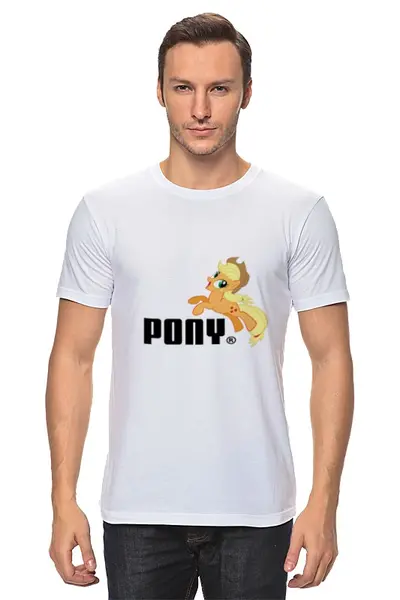 Заказать мужскую футболку в Москве. Футболка классическая PONY  от qarter - готовые дизайны и нанесение принтов.