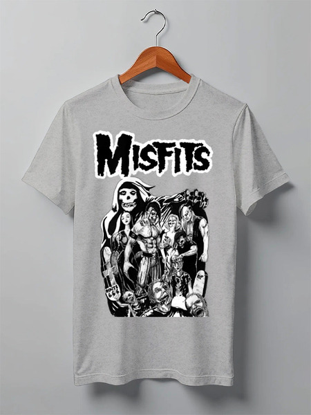 Заказать мужскую футболку в Москве. Футболка классическая Misfits  от Leichenwagen - готовые дизайны и нанесение принтов.