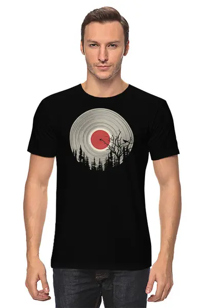 Заказать мужскую футболку в Москве. Футболка классическая Forest Vinyl от oneredfoxstore@gmail.com - готовые дизайны и нанесение принтов.