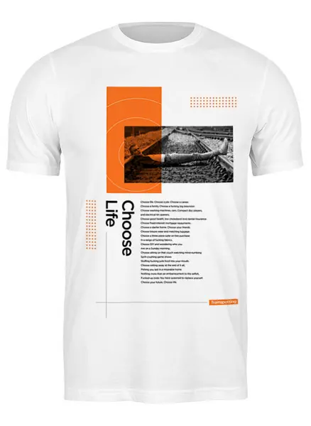 Заказать мужскую футболку в Москве. Футболка классическая На игле / Trainspotting от kino.printio.ru - готовые дизайны и нанесение принтов.