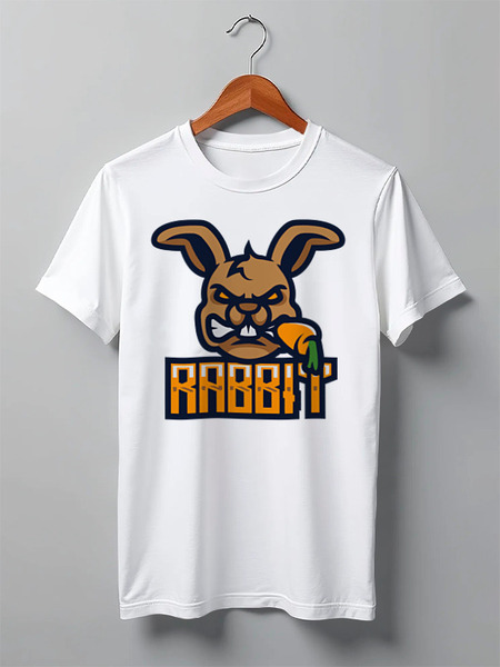 Заказать мужскую футболку в Москве. Футболка классическая Rabbit от skynatural - готовые дизайны и нанесение принтов.
