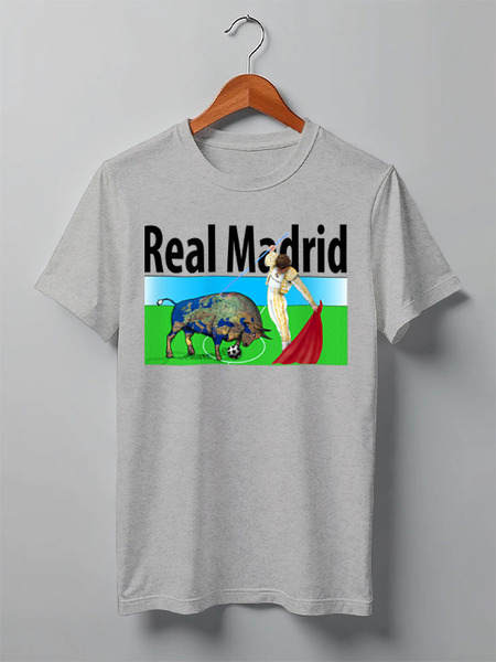 Заказать мужскую футболку в Москве. Футболка классическая real Madrid от alexs - готовые дизайны и нанесение принтов.
