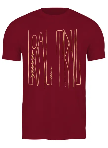 Заказать мужскую футболку в Москве. Футболка классическая Local Trail от oneredfoxstore@gmail.com - готовые дизайны и нанесение принтов.