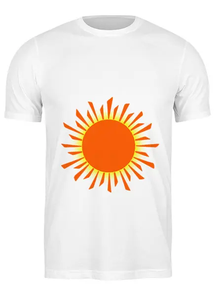 Заказать мужскую футболку в Москве. Футболка классическая Оранжевое Солнце от Orange Sun - готовые дизайны и нанесение принтов.