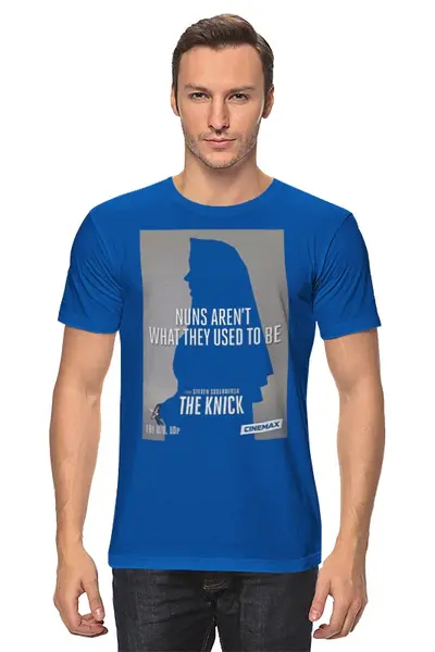 Заказать мужскую футболку в Москве. Футболка классическая The Knick от KinoArt - готовые дизайны и нанесение принтов.