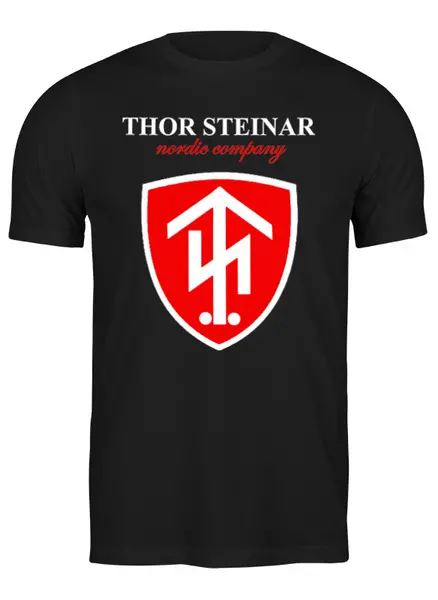 Заказать мужскую футболку в Москве. Футболка классическая Thor Steinar от Leichenwagen - готовые дизайны и нанесение принтов.