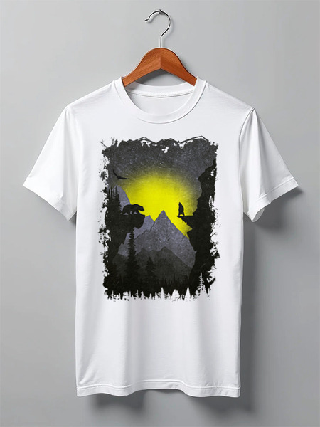 Заказать мужскую футболку в Москве. Футболка классическая Bears and Owl от oneredfoxstore@gmail.com - готовые дизайны и нанесение принтов.