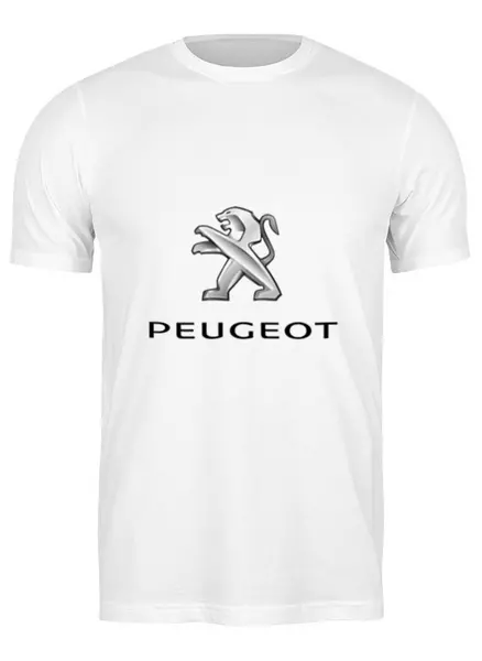 Заказать мужскую футболку в Москве. Футболка классическая PEUGEOT от DESIGNER   - готовые дизайны и нанесение принтов.