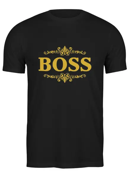 Заказать мужскую футболку в Москве. Футболка классическая Boss / Босс от Андрей Измайлов - готовые дизайны и нанесение принтов.