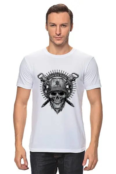 Заказать мужскую футболку в Москве. Футболка классическая Terror Noise Division от priceless - готовые дизайны и нанесение принтов.