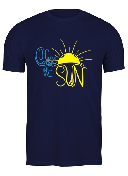 Заказать мужскую футболку в Москве. Футболка классическая Солнце от skynatural - готовые дизайны и нанесение принтов.