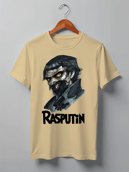 Заказать мужскую футболку в Москве. Футболка классическая Rasputin от Leichenwagen - готовые дизайны и нанесение принтов.