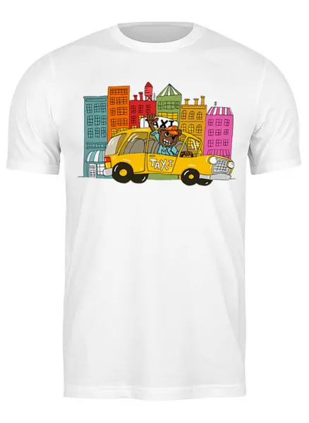 Заказать мужскую футболку в Москве. Футболка классическая Bear Here от oneredfoxstore@gmail.com - готовые дизайны и нанесение принтов.