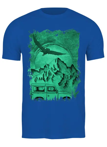 Заказать мужскую футболку в Москве. Футболка классическая  Offroad Expedition от oneredfoxstore@gmail.com - готовые дизайны и нанесение принтов.
