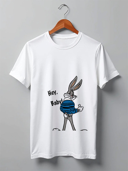 Заказать мужскую футболку в Москве. Футболка классическая Bugs Bunny_man от Printio - готовые дизайны и нанесение принтов.