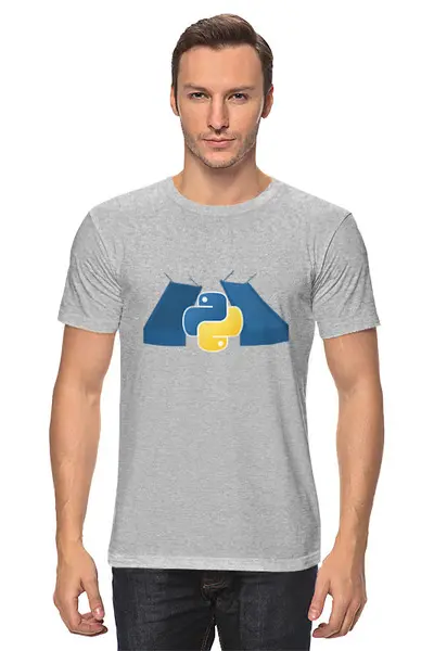 Заказать мужскую футболку в Москве. Футболка классическая SPb Python Classic Design Hoodie от SPb Python - готовые дизайны и нанесение принтов.