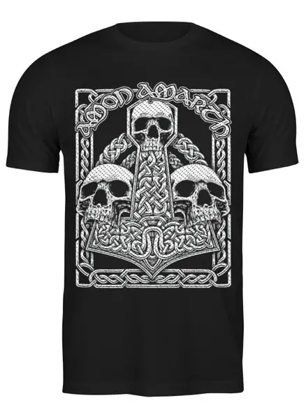 Заказать мужскую футболку в Москве. Футболка классическая Amon Amarth Band от Leichenwagen - готовые дизайны и нанесение принтов.