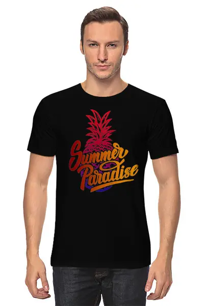 Заказать мужскую футболку в Москве. Футболка классическая Summer Paradise от balden - готовые дизайны и нанесение принтов.