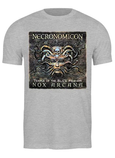 Заказать мужскую футболку в Москве. Футболка классическая Necronomicon от Leichenwagen - готовые дизайны и нанесение принтов.