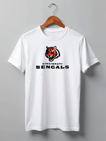 Заказать мужскую футболку в Москве. Футболка классическая Cincinnati Bengals от dobryidesign - готовые дизайны и нанесение принтов.