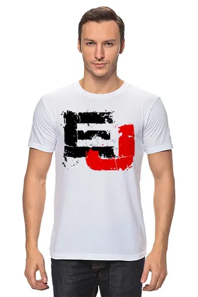 Заказать мужскую футболку в Москве. Футболка классическая Eminem от efimenko94misha@gmail.com - готовые дизайны и нанесение принтов.