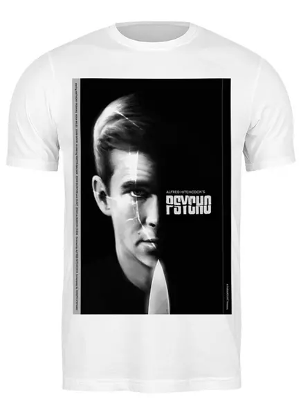 Заказать мужскую футболку в Москве. Футболка классическая Психо / Psycho от kino.printio.ru - готовые дизайны и нанесение принтов.
