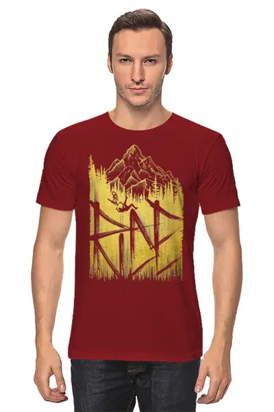 Заказать мужскую футболку в Москве. Футболка классическая Ride MTB от oneredfoxstore@gmail.com - готовые дизайны и нанесение принтов.